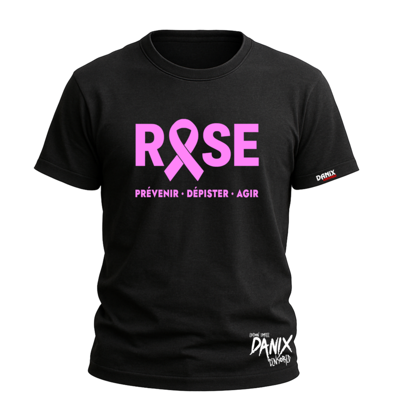 Tshirt OCTOBRE ROSE (PRÉVENIR DÉPISTER AGIR) [DANIX CENSORED]
